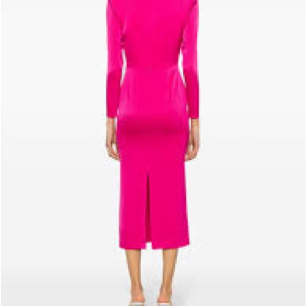 Alex Perry Pink Bodycon Long Sleeve Cocktail Dress - Picture 5 of 5